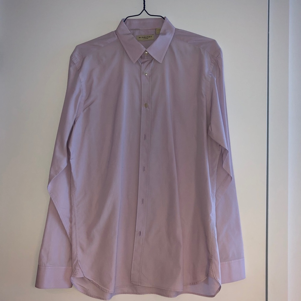 Burberry Men’s Light Pink Button Down Shirt Gem